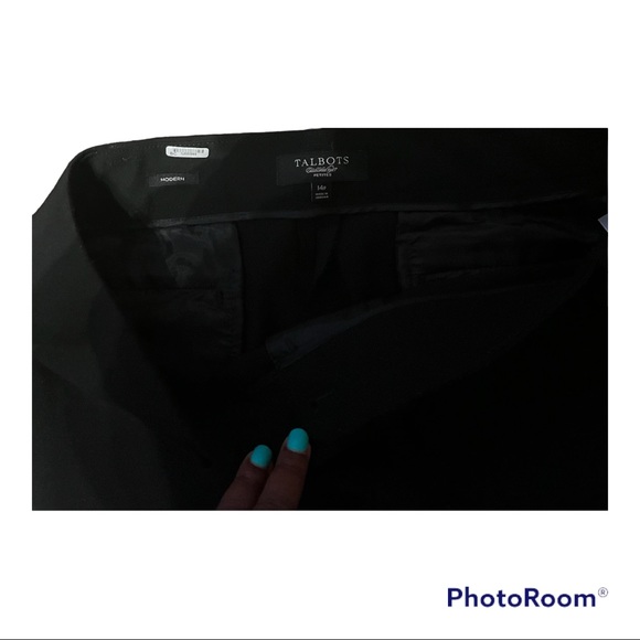 Talbots Black Casual Pants Women’s 14 P 34 Waist 36 Inseam Comfortable Fit NWOT - Picture 5 of 10